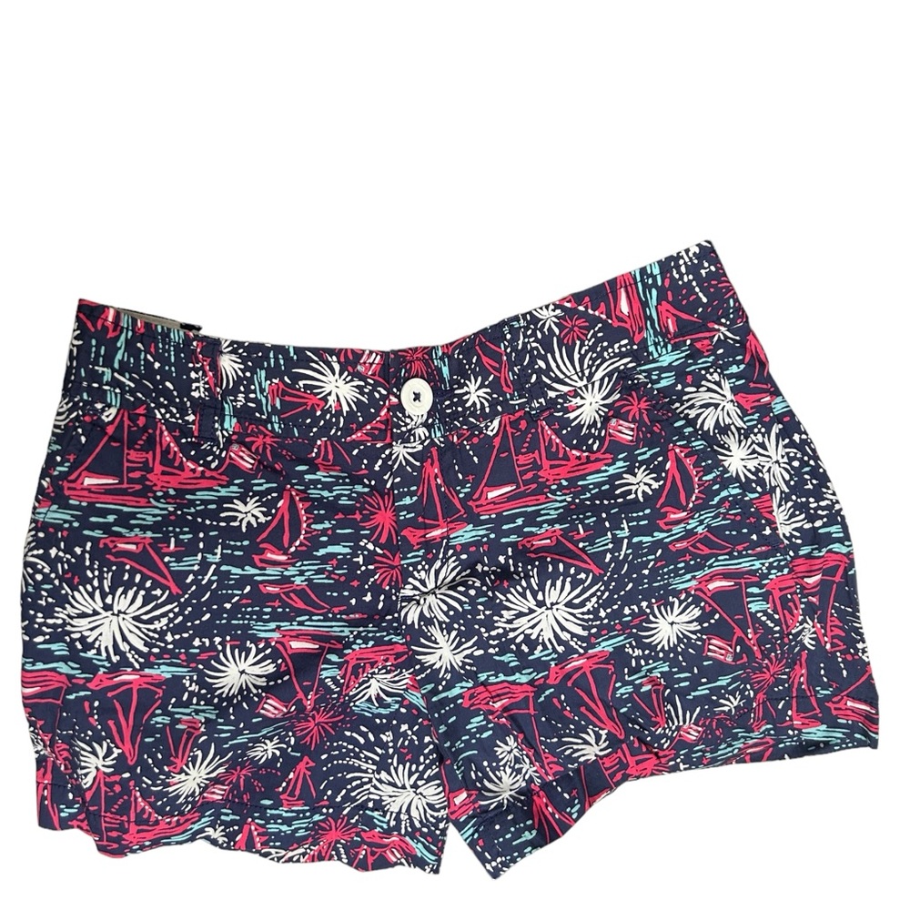 Lilly Pulitzer Callahan Short Size 0 Glow in the dark July Fourth Firework short